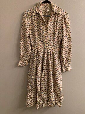 vintage peacock dress size small